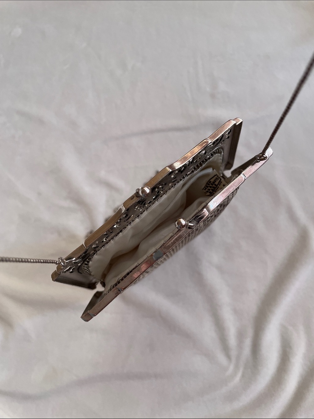 Antique Art Deco Whiting & Davis Silver Mesh Metal "flapper"Purse c.1920 - Picture 6 of 10